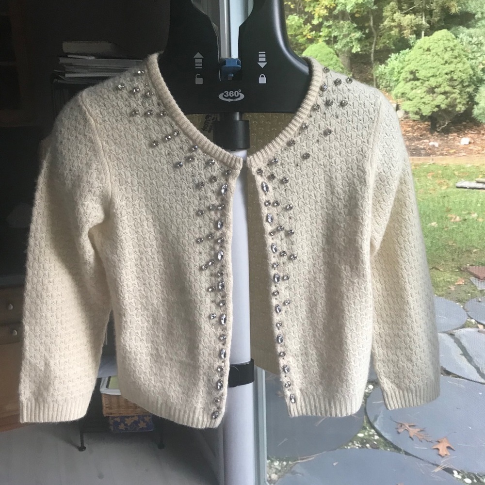 Abercrombie & Fitch Cashmere Sweater cottage core S/XS reinstones soft Y2K
